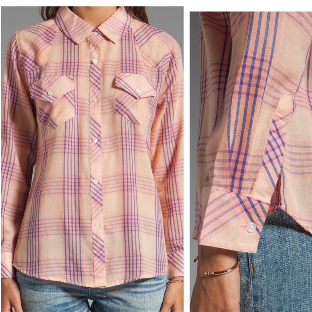 Rails - Taylor Gauze Plaid Button Down, M - image 3